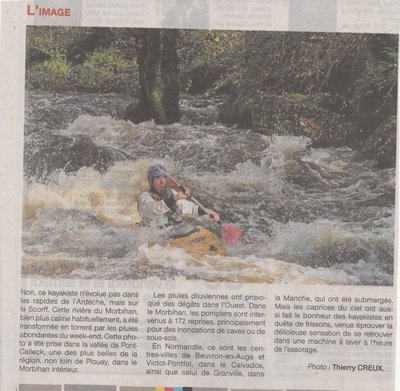 En derniere page Ouest france le 16/11/2010