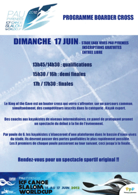 programme Boarder Cross Coupe du monde de canoe kayak 2012 - do it agency