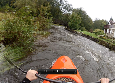 1ere passerelle, avant le passage de la Rivière Enchantée (Parcours P1)