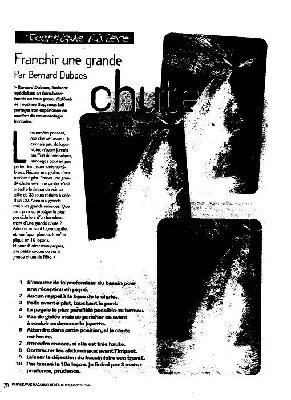"Franchir une grande chute" <br />B. DUBOCS<br />CKM janv 2000