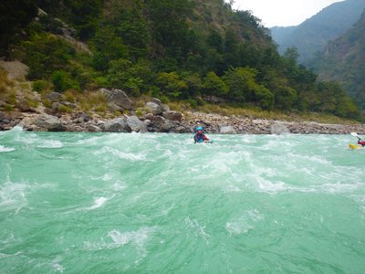Fin du rapide "roller coaster" sur le Ganges