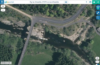 Vu satellite du pont de la Borie