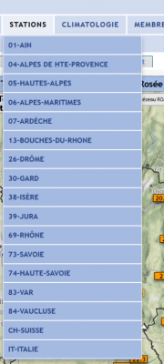 Zones disponibles