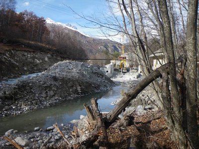 barrage de la gyronde en construction