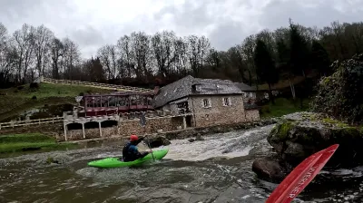 Arrivée au moulin de Ramon et dernière digue à franchir
