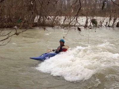 John en action sur la vague de la Gravière...