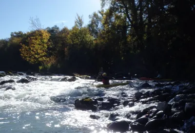 passage d'un des seuils par basses eaux