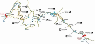 Carte des emarquements de Mouthier à Guingey (P3 à P7)
