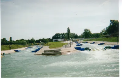 Le demi-tour avant la ligne droite avant l'arrivée 