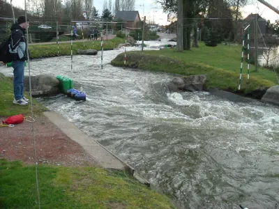 Les 30 premiers métres du bassin (séparés par 100m de plat de la suite de l'eau vive)