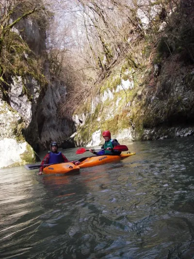 La sortie de la gorge