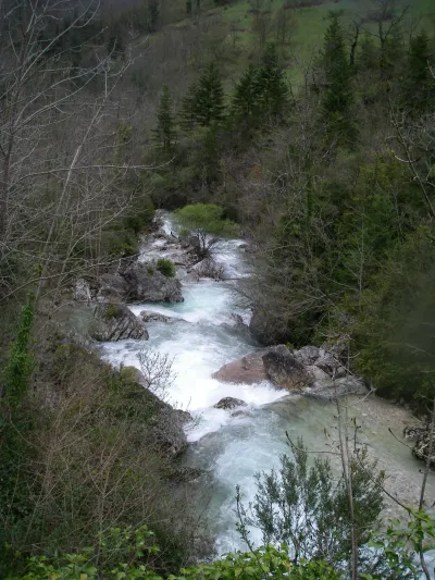 Enchainement des rapides avant la prise d'eau