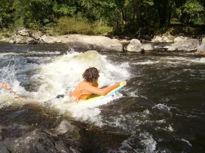 La vague du daumail, même en bodyboard! (basses eaux)