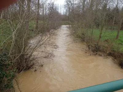 départ au pont rue beaumetz les aires avant le moulin de la scierie 