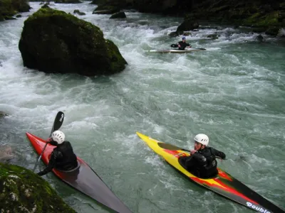 La dranse, le jardin du Canoê Kayak Thonon