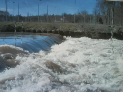 En crue, lors des sélectifs régionaux de slalom N3 en 2007