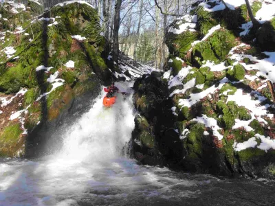 Jolie chute, petit niveau d'eau
