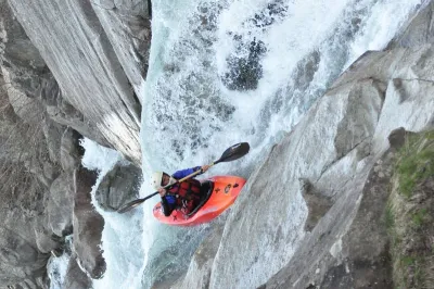 Julien dans le premier rapide.