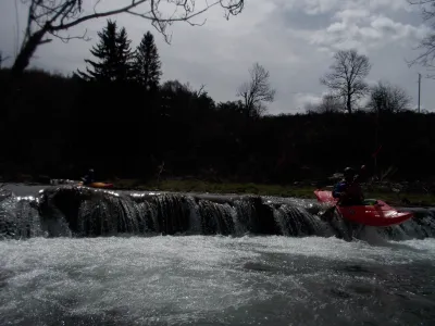 les deux derniers barrages au départ sur le Pueylong juste à l'amont du Boultou. Les trois se giclent en enfilade.