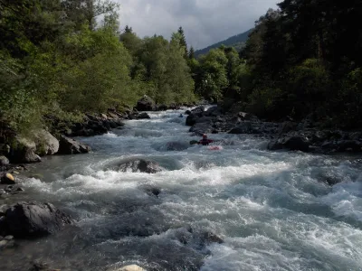 Le rapide d'Uvernet (classe 4+).
