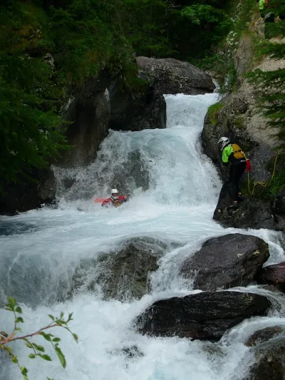 La Triple Chute à l'embarquement sur le Torrent des Oules