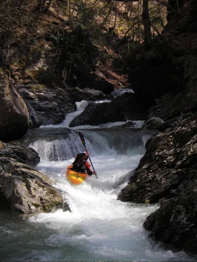 Rapide typique de ce tronçon (petit niveau d'eau).Photo F.Salandini