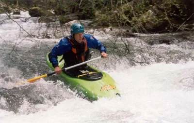 Sergeï, concentré pour passer après la sortie gorges, attention c'est le plus dur !!!