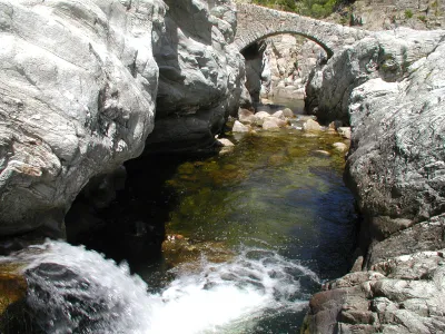 Entrée de la gorge par très basses eaux.