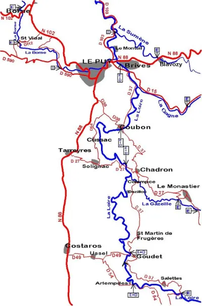 La carte qui permet de se repérer quant aux pts d'embarquement et de débarquement...