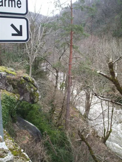 La tête de Lionne, vous avez un aperçu de la rivière en contre bas (2/3 de la descente)