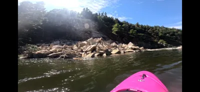 Éboulement en aval de pont de Jonchères 