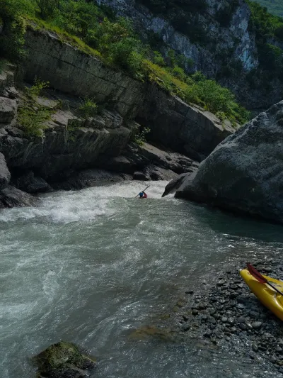 le premier seuil  de la gorge entre le suquet et st jean la riviere