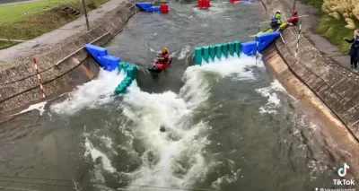Dernière ligne droit du bassin