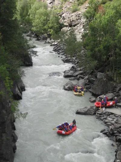 L'embarquement des rafts à Leverogne