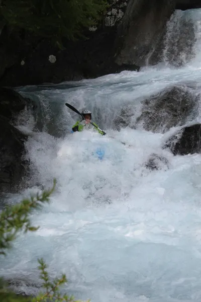 Pierre sur la dernière chute de la Triple
