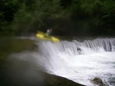 Premier barrage qui passe bien au milieu après repérage de la trajectoire.