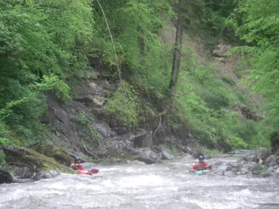 Entrée de la gorge finale, ça s'anime à nouveau.