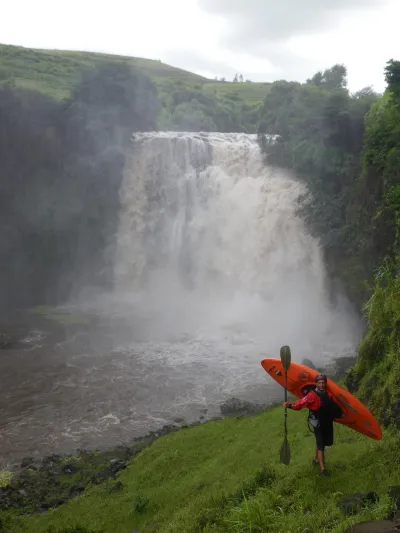 arrivée au pied de la deuxième chute