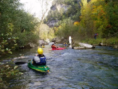 dans le canyon,attention barre de fer dans le dernier seuil