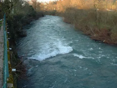 vue de la vague depuis le parking du leader (échelle 155)