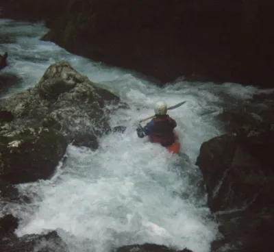 La gorge en amont de Lourdios par bas niveau