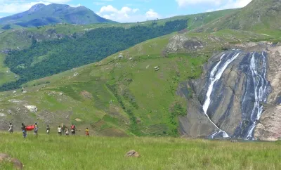 Arrivée au pied des chutes