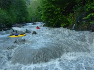 La gorge de Bovernier par env. 25-30m3 au pont de Rossettan