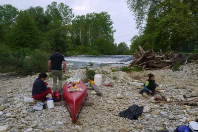 Bivouac prés du deuxième barrage avec l'accord du propriétaire.