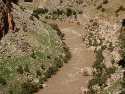 la tyrolienne dans la deuxième gorge