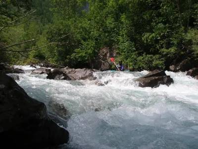 Sam peu après le rapide dit de la grande chute