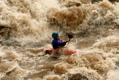 Le spot par très gros niveau d'eau (Photo Geneviève Grange)