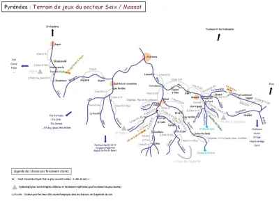 Rivières du secteur de navigation Seix / Massat