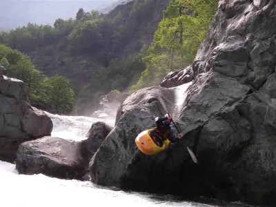 Rembarquement après l'(ex)-infran des gorges, bucheron en plein vol...