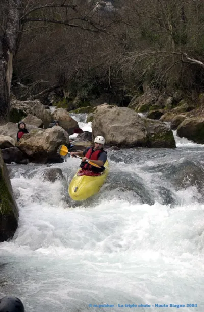 "La Triple chute" par basses eaux
